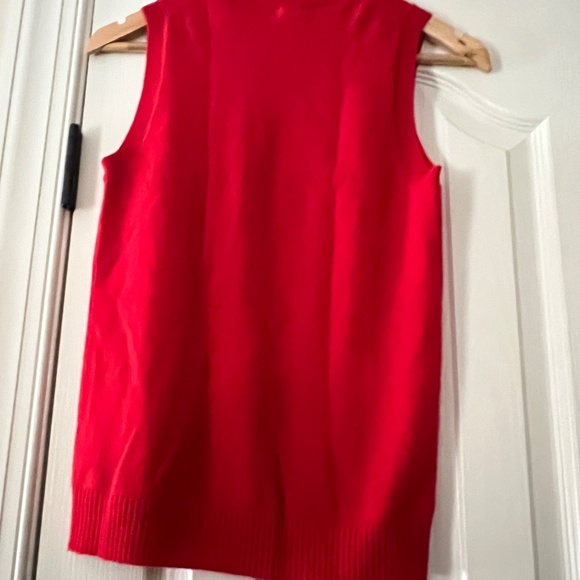 J Crew Divina Cashmere Vest Red Size Small - Picture 2 of 5